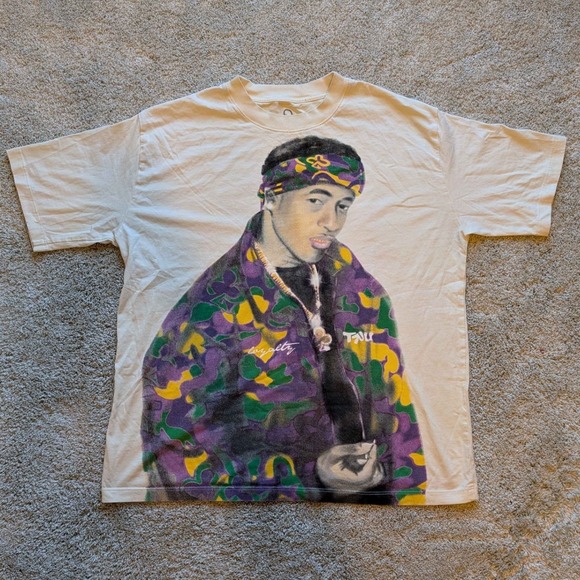 The Loyalty Club Graphic T-Shirt Mens XL Mardi Gras Camo Hip Hop Streetwear Tee - Picture 1 of 6